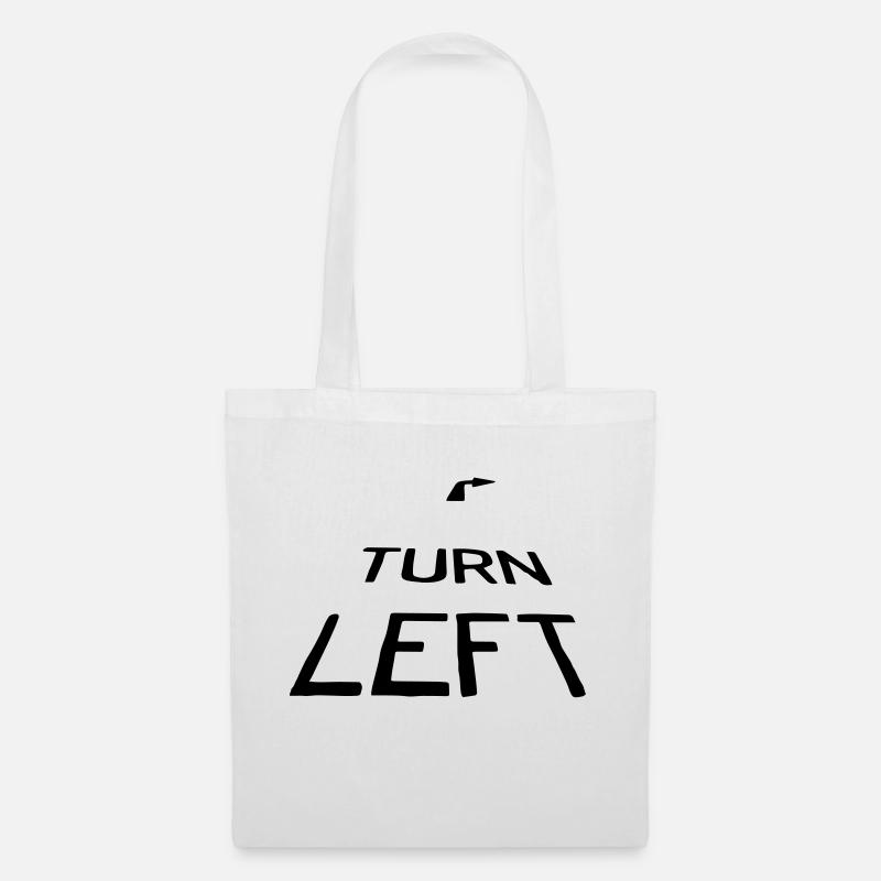 Turn Left - Stoffbeutel - Weiß
