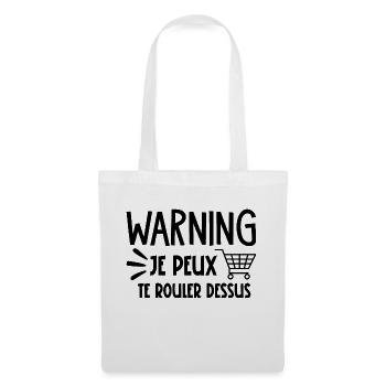 je peux te rouler dessus - Sac en tissu - blanc - Devant
