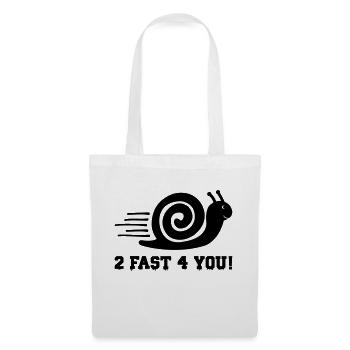 Escargot 2 Rapide - Sac en tissu - blanc - Devant