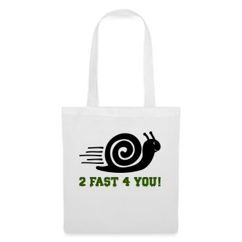 Escargot 2 Rapide - Sac en tissu - blanc - Devant