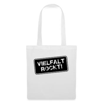 vielfalt rockt! - Stoffbeutel - Weiß - Vorne