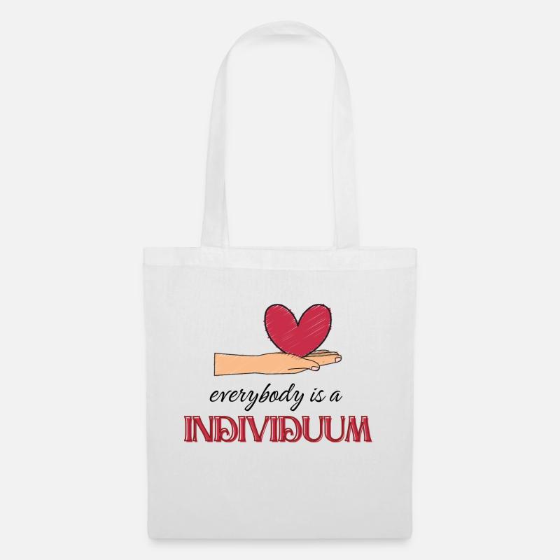 Everybody is a individuum - Stoffbeutel - Weiß