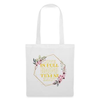 Love in Full Bloom Floral Frame - Tote Bag - white - Front