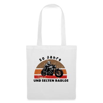 Motocross, selten radlos - Stoffbeutel - Weiß - Vorne