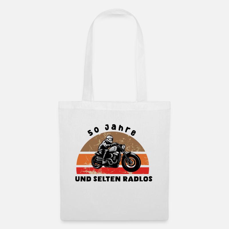 Motocross, selten radlos - Stoffbeutel - Weiß