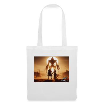 2 Desert warriors in front of a robot - Tote Bag - white - Front