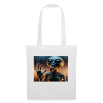 Un extraterrestre lèche la vitre de douche humide - Sac en tissu - blanc - Devant