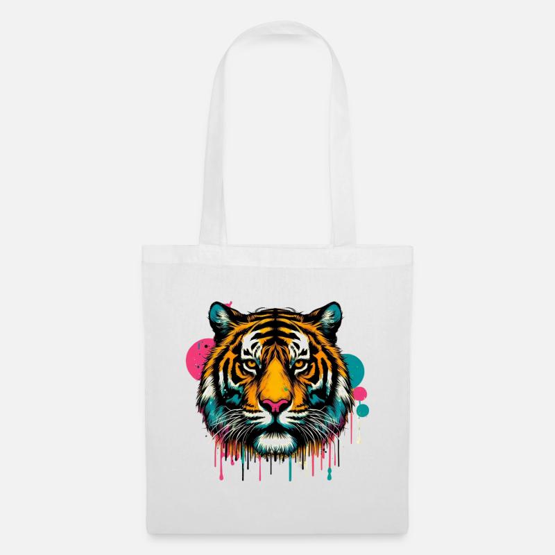 Tiger - Stoffbeutel - Weiß