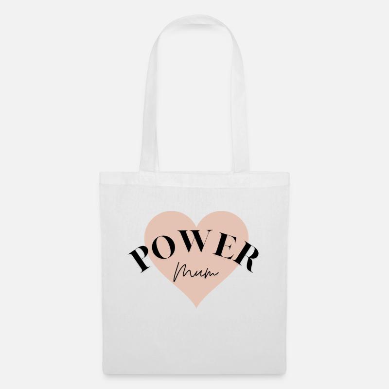 Power Mum - Stoffbeutel - Weiß