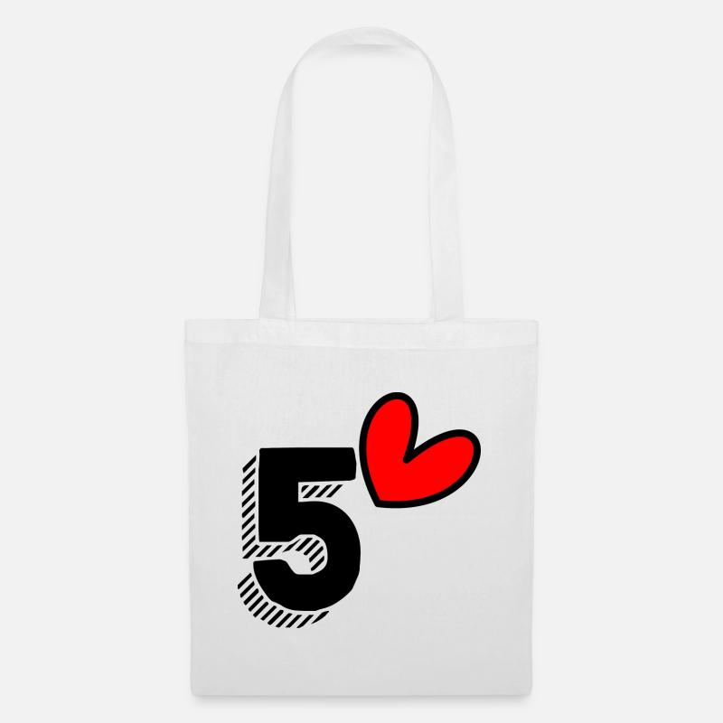 5. 5 JAHRE. 5. JUBILÄUM. 5-JÄHRIGES JUBILÄUM - Stoffbeutel - Weiß