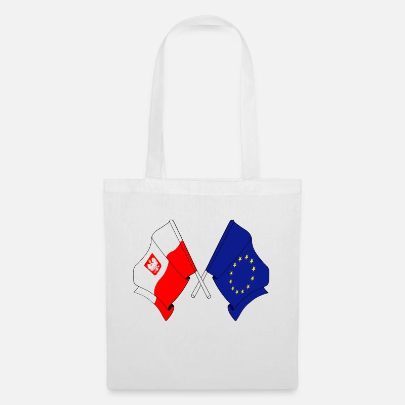 Flagge Polens, Europas - Stoffbeutel - Weiß