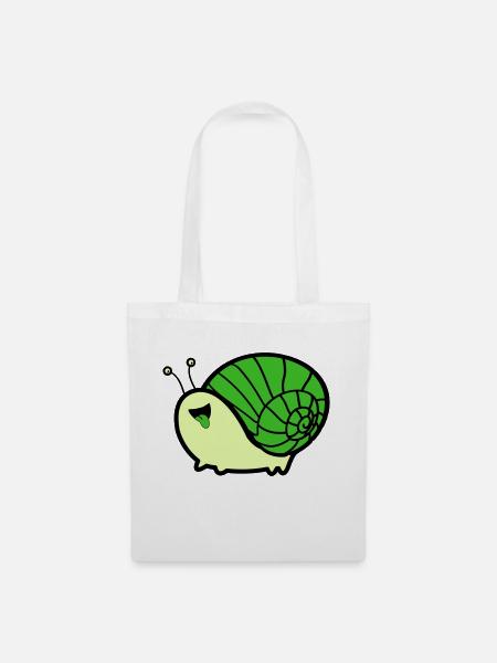 schnecke comic - Stoffbeutel - Weiß