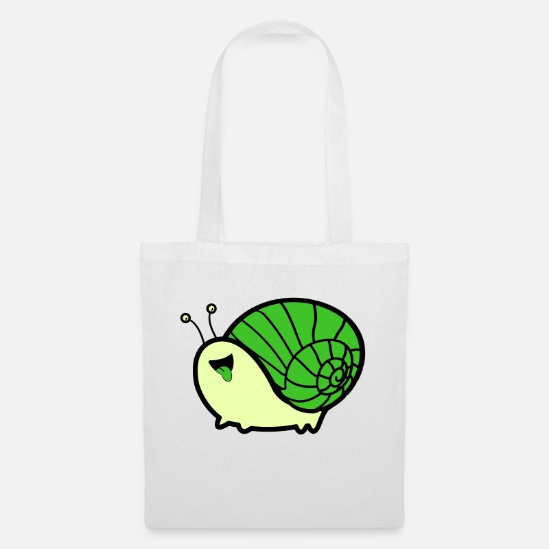 schnecke comic - Stoffbeutel - Weiß