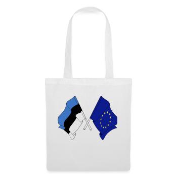 Drapeau Estonie, Europe - Sac en tissu - blanc - Devant