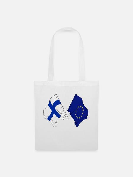 Flagge von Finnland, Europa - Stoffbeutel - Weiß