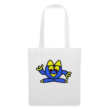 katze - Stoffbeutel - Weiß - Vorne