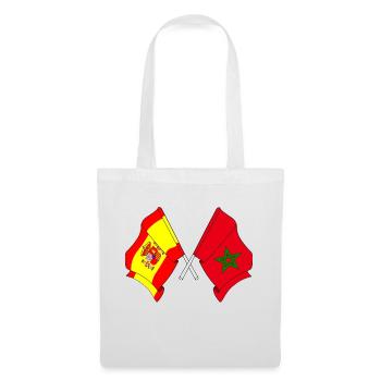 Drapeau de l’Espagne, Maroc - Sac en tissu - blanc - Devant