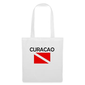 Drapeau de plongée Curaçao - Plongée sous-marine - Plongée sous-marine - Tauchen - Sac en tissu - blanc - Devant