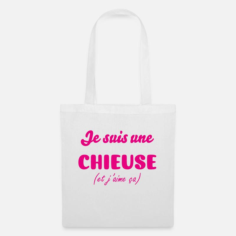 je suis une chieuse - Sac en tissu - blanc