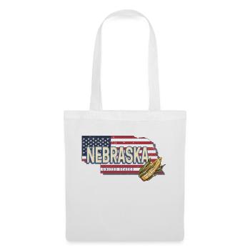 Nebraska États-Unis Carte Souvenir - Sac en tissu - blanc - Devant