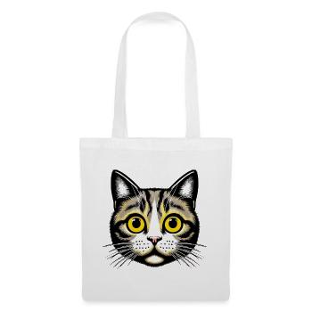Chat - Sac en tissu - blanc - Devant
