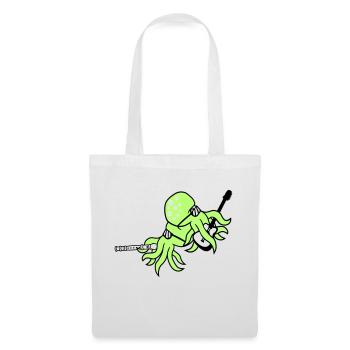 2 Octopus Guitar Flute Octopus Squid Friends - Tote Bag - white - Front