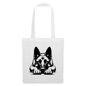 Hollandse Herder Head with Paws - Tote Bag - white - Front