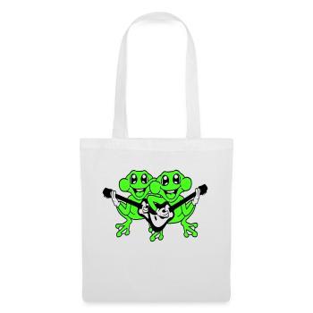 Frogs Guitar Band Cute Two Frog Friends Team - Sac en tissu - blanc - Devant
