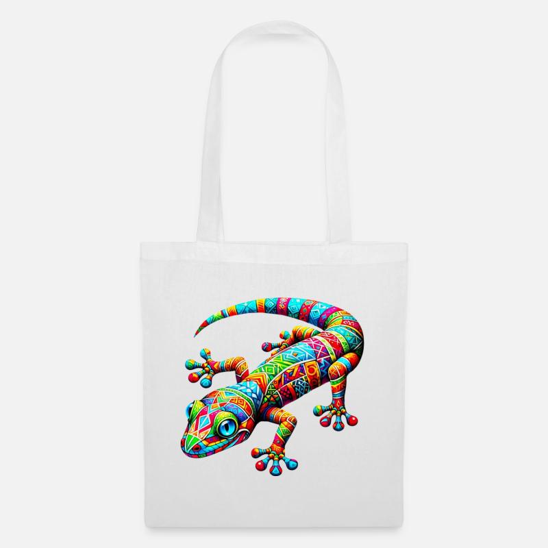 Gecko - Stoffbeutel - Weiß