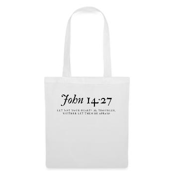 citation de Jean 14 : Bible chrétienne - Sac en tissu - blanc - Devant
