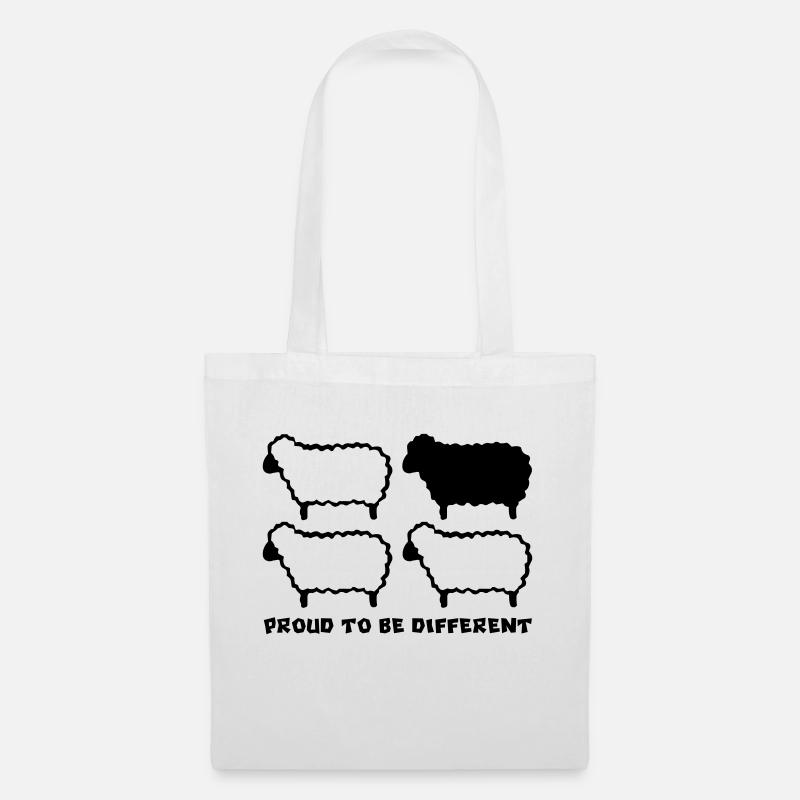 DIFFERENT SHEEP - 1C - Tote Bag - white