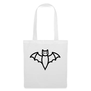 Contour de chauve-souris mystique pour Halloween - Sac en tissu - blanc - Devant