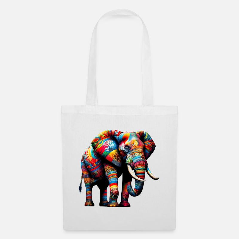 Elefant - Stoffbeutel - Weiß