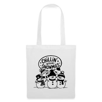 Chillin’ with My Snowmies Funny snowmen. - Tote Bag - white - Front