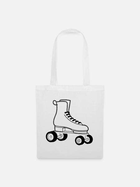 Rollerskates Line Art - Stoffbeutel - Weiß