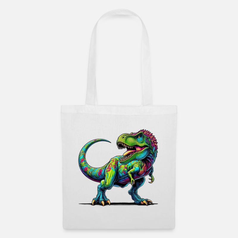 Dinosaurier - Stoffbeutel - Weiß