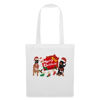 Merry Christmas Dogs - Tote Bag - white - Front