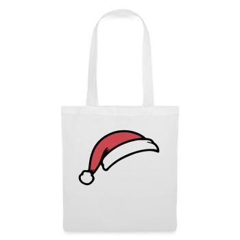 Chapeau de Père Noël - Sac en tissu - blanc - Devant
