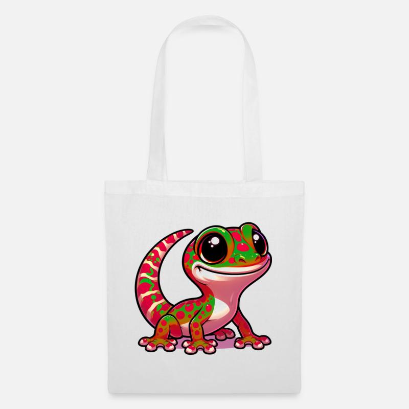 Gecko - Stoffbeutel - Weiß