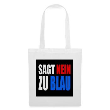 dit non au bleu - Sac en tissu - blanc - Devant
