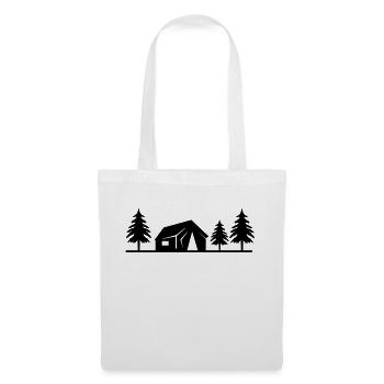 hütte im wald - Stoffbeutel - Weiß - Vorne