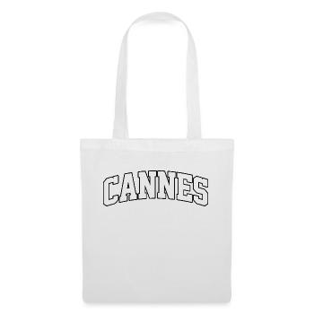 Cannes logo: Collegiate design with a glamorous style - Tote Bag - white - Front