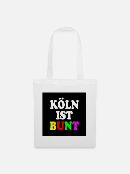 Köln ist bunt - Stoffbeutel - Weiß