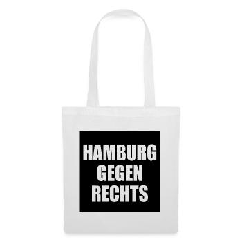 hamburg gegen rechts - Stoffbeutel - Weiß - Vorne