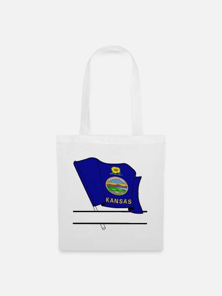 Hinweis Kansas Text Banner - Stoffbeutel - Weiß