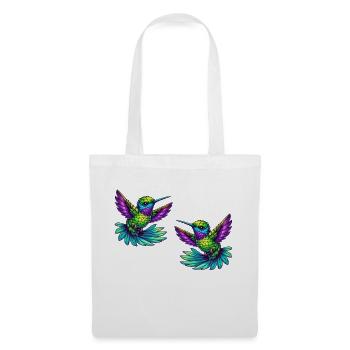 Colibri Oiseau 2 - Sac en tissu - blanc - Devant