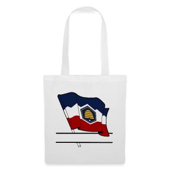 Flag Utah text banner - Tote Bag - white - Front