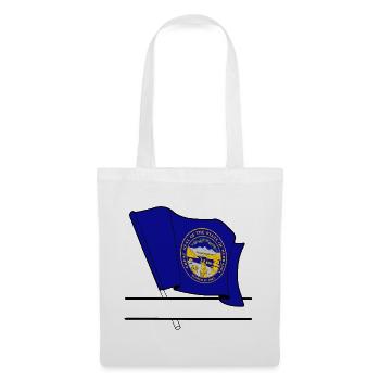 Flag Nebraska text banner - Tote Bag - white - Front