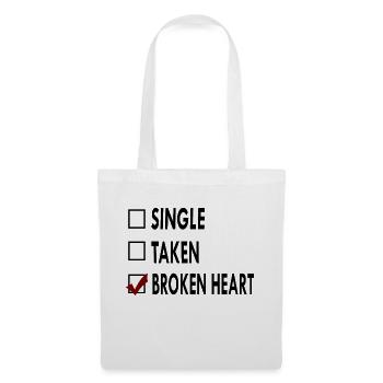 SINGLE noir blanc BROKEN - Sac en tissu - blanc - Devant