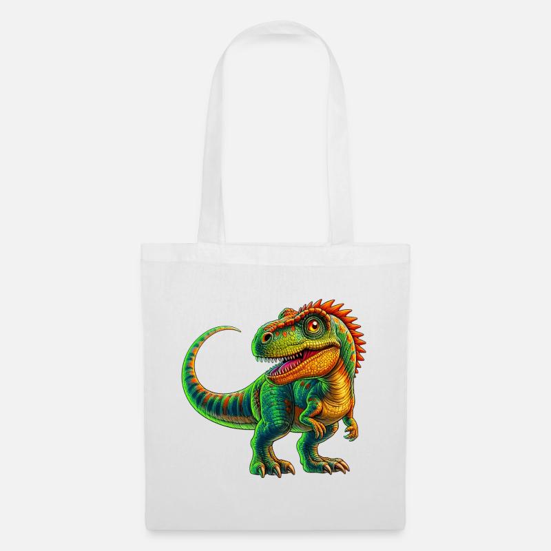 Dinosaurier - Stoffbeutel - Weiß